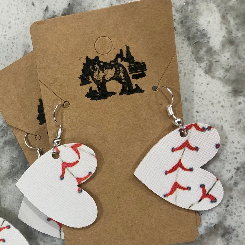Faux leather earring